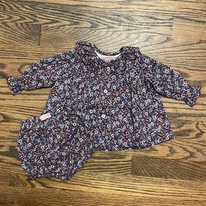 La Coqueta purple floral baby set - size 6 months
